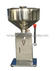 50ml small manual pepper chili sauce Hexagonal glass bottle filling machine for sale