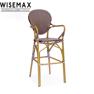Tabouret de bar en rotin, mobilier de <span class=keywords><strong>salon</strong></span>, bon marché, pour <span class=keywords><strong>bistrot</strong></span>-café, balcon et extérieur, france - Product Image 6