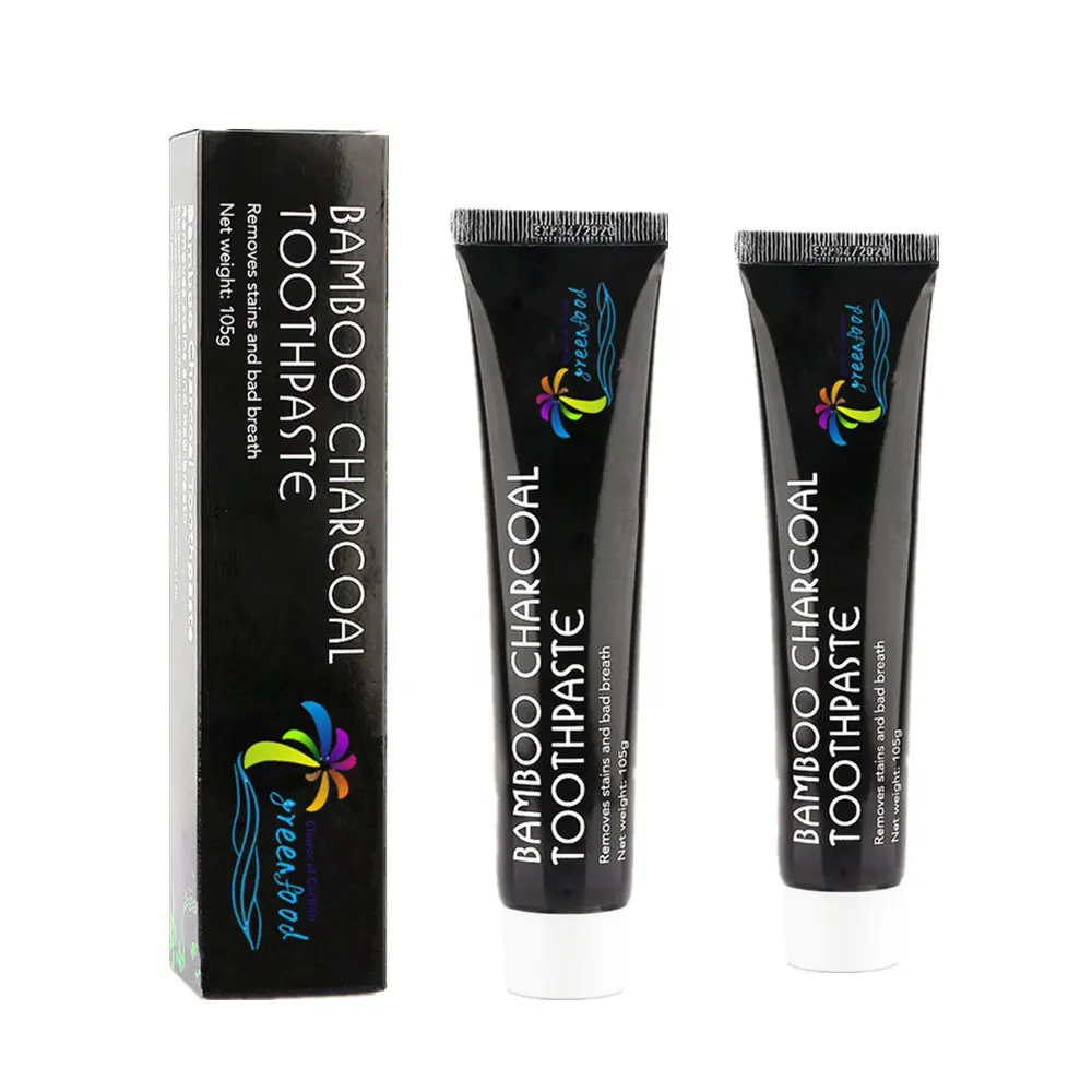 Organic Glister Charcoal Whitening Toothpaste and toothbrush in one