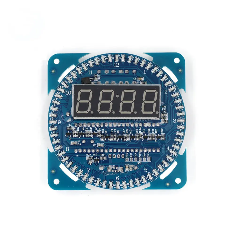 Вращающийся модуль часов Taidacent DS1302, светодиодный дисплей, электронные часы, будильник, цифровой дисплей, будильник ds1302, модуль часов реального времени