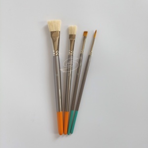 Échantillon gratuit 4 Pièces mélangées cheveux professionnelle de fourniture directe d'usine acrylique <span class=keywords><strong>aquarelle</strong></span> artiste brosse ensemble - Product Image 5