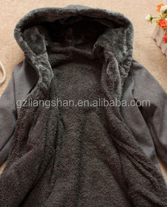 oem ingrosso a buon mercato nuovo delle donne <span class=keywords><strong>vestiti</strong></span> della signora addensare inverno giacca calda vello abbigliamento cappotto con cappuccio - Product Image 2