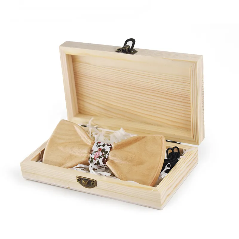 चीन फैक्टरी आपूर्ति लकड़ी का बो टाई भंडारण उपहार बॉक्स उच्च गुणवत्ता वाला लकड़ी का पैकेजिंग बॉक्स