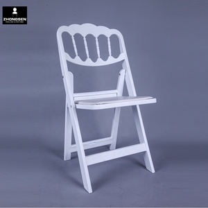 Chaises Pliantes Napoléon en Plastique Résine Blanche pour Jardin Événement Mariage Dining Party - Product Image 2