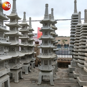 En gros Super populaire jardin extérieur décoratif Style japonais pierre naturelle 5 <span class=keywords><strong>Layd</strong></span> haute haute lanterne pagode - Product Image 1
