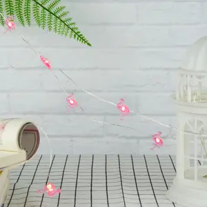 Weihnachts beleuchtung Frühlings-und Sommerfest dekorative Flamingo Ananas Kegel Micro Led String Licht Led Kupfer Licht