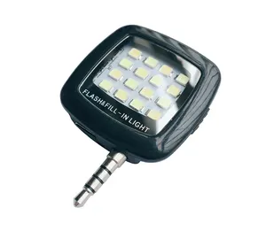 Fabriek prijs Nieuwste telefoon flash licht met 16 LED mobiele telefoon selfie knipperlicht met Make-Up Spiegel schoonheid