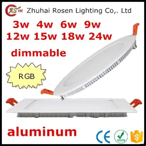 3W 4W 6W 9W 12W 15W 18W 24W Putaran Lampu Dimmable RGB Step Switch SKD Aluminium Led Panel Cahaya dengan Sensor Remote Control