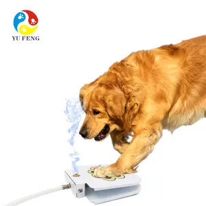 חיצוני אוטומטי כלב מים Paw מזרקת עם 41 "צינור מחמד צעד על שתיית כלי אימון לכלבים נחושת שסתום