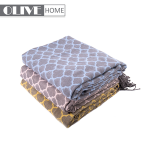2018 Printemps vente Chaude Léger Géométrique Super Doux Tissé <span class=keywords><strong>100</strong></span> Acrylique Couverture - Product Image 1