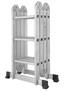 Escada de alumínio telescópico multifuncional, tipo h, desbaste seguro e com rodas - Product Image 3
