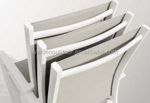 Aluminio exterior jardín Patio <span class=keywords><strong>Bistro</strong></span> café restaurante Pub silla apilable comedor silla para juegos de jardín - Product Image 2