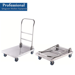 Hôtel <span class=keywords><strong>Restaurant</strong></span> Plate-Forme En Acier Inoxydable Chariot À Main, Pliage Lourds Chariot Plate-Forme - Product Image 1
