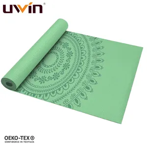 UWIN优雅价格便宜定制真丝数码印花PVC TPE PU防滑瑜伽垫