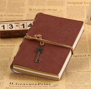 밧줄 노트북 PU 가죽 복고풍 레터링 노트북/메모장을 묶어 - Product Image 5