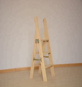 Scale a due lati pieghevoli in legno massello per uso domestico con funzione pieghevole - Product Image 3