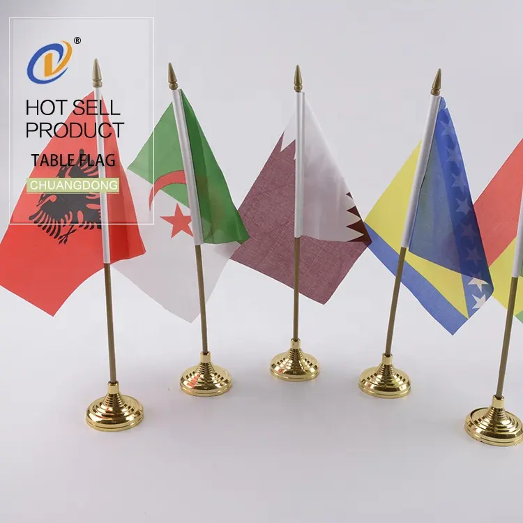 new products high quality low MOQ factory price office desk top table flag stand