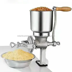 Corn Grinder manual homemade small electroplate tinned cast iron corn grain mill for sale