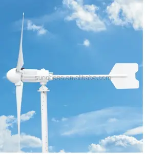 1KW 2KW 3KW Wind Turbine ปิดระบบสำหรับดาดฟ้า Wind Turbine สำหรับใช้3KW Rooftop