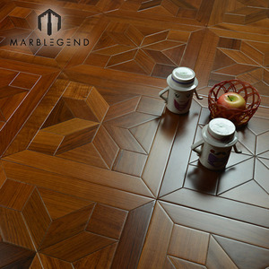 Flor de teca de 12x12 de piso de madera de precio barato de embutido de madera Parquet