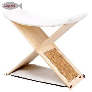 Natur Katze Betten Möbel Einfache 2 Leve Möbel Katze Baum Solide Holz Kratzen Post Katze - Product Image 2