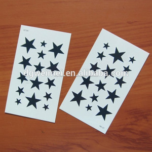 Ventas calientes de la buena temporal impresión CMYK cuidado de la piel diseño de la estrella <span class=keywords><strong>tatuaje</strong></span> - Product Image 1