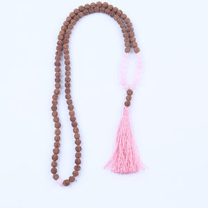 <span class=keywords><strong>Mala</strong></span> della collana della nappa 108 perline <span class=keywords><strong>Rudraksha</strong></span> perline nappa gioielli fatti a mano - Product Image 6