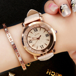 >>> Che scorre Strass Moda <span class=keywords><strong>Donna</strong></span> Orologio Al Quarzo Femminile Cuoio DELL'UNITÀ di elaborazione Delle Signore Elegante Orologio - Product Image 1
