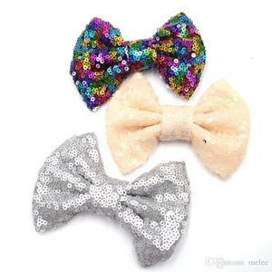 4 Inch/3 Inch DIY <strong>Sequin</strong> <strong>Headbands</strong> for Kids 38 Colors Wedding Accessories Hair Bows without Clip for Baby Girls for Weddings - Product Image 4