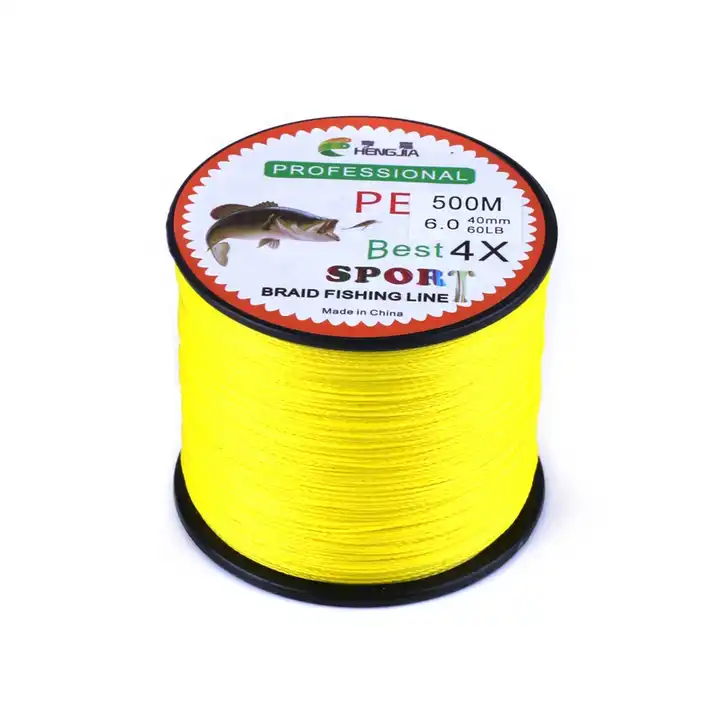 NEWUP 15LB-80LB 500M Yellow 4strands Braided