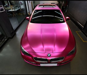 Ropa del coche de 1.52*20 m burbujas de aire libre Mate Cromo Metálico Rosa Roja de La Película Car Wraps Vinilo - Product Image 1