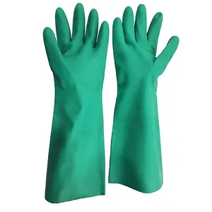 ถุงมือไนไตรล์สีเขียว,ถุงมือยาวทนสารเคมีกันน้ำมัน