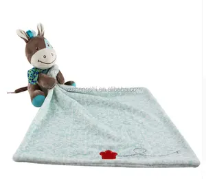 Manta de peluche de elefante/burro para bebé, suave, Doudou, toallas de felpa cuadradas, manta cómoda para bebé