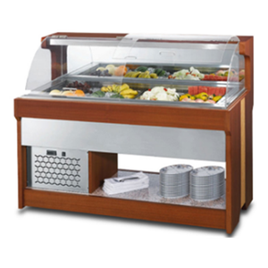 Hood L Loại Gỗ Salad Bar Tủ Lạnh Thiết Bị Nhà Hàng Lạnh Showcase Quảng Châu Nhà Sản Xuất - Product Image 1