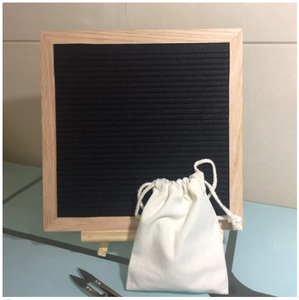 Tablero de letras cambiable de madera de fieltro negro de 10*10 pulgadas personalizado - Product Image 3