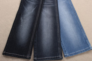 9,2 oz falso denim tejido poliéster dobby spandex tejidos para los niños pantalones vaqueros y camisa de denim - Product Image 4