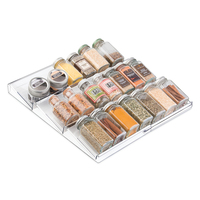 Ensemble de tiroirs pour épices de cuisine moderne avec organisateur empilable multifonction en plastique PET sans BPA