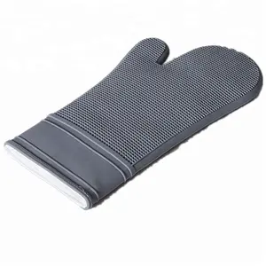 Di alta Qualità guanti da Forno In Silicone Extra Long Silicone Oven Mitt con Cotone Trapuntato Interno/Gomma di Silicone Guanti Mezzi del Forno