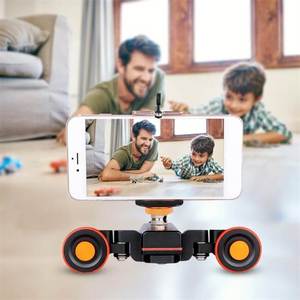Electric Dolly 3-Wheel Pulley Car Rail Rolling Track <strong>Slider</strong> With Manual Remote Control for Smart Phone DSLR <strong>Camera</strong> Professional - Product Image 1