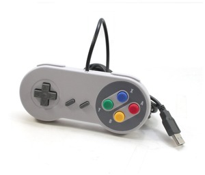 Cổ điển 16 bit Retro <span class=keywords><strong>SNES</strong></span> <span class=keywords><strong>USB</strong></span> chơi game điều khiển có dây Gamepad cho Windows PC / MAC / Raspberry Pi phím điều khiển xử lý - Product Image 1