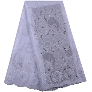 Cotton 2019 African Dry Lace Fabric Latest African Textiles Dry Lace Swiss Voile Lace Fabric For Sewing Women Dress 1425