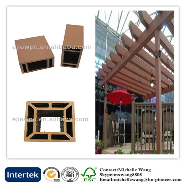 Resistente agli agenti atmosferici ambientale plastica legno pergolato, WPC Pergolato, moderno pergola