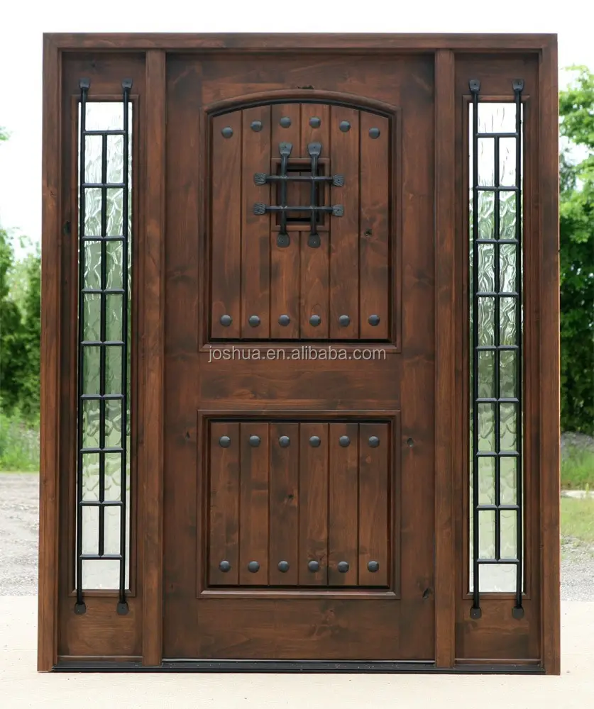 Knotty Alder Exterior Doors Rustic wood front entry door