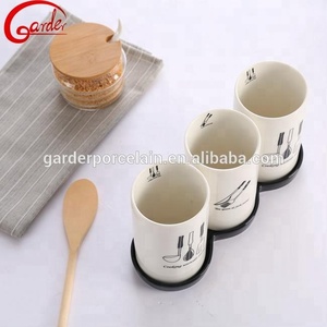 Set di Posate in Ceramica per Ristorante con Supporto, 3 Pezzi (Cucchiaio, Coltello, Forchetta) - Product Image 4
