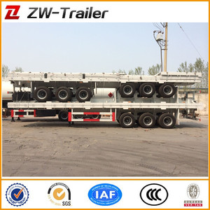 2 o <span class=keywords><strong>3</strong></span> ejes plano semi remolque 20ft/40ft contenedores plataforma semi remolques de camiones para la venta en europa - Product Image 1