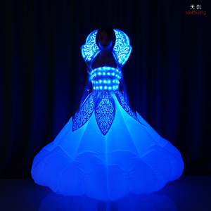<span class=keywords><strong>Robe</strong></span> de <span class=keywords><strong>princesse</strong></span> gonflable à LED personnalisée pour les fêtes Costumes de fête illuminés à LED - Product Image 5