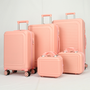 Ensemble de 5 pièces de bagages de <span class=keywords><strong>cabine</strong></span> en plastique gris bon marché bagages à roulettes 3 pièces <span class=keywords><strong>valise</strong></span> à main coque dure bagage ABS - Product Image 2
