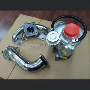 Para toyota starlet ct9 turbo kit para starlet ep82 ep91 4efte turbo manifold downpipe 4