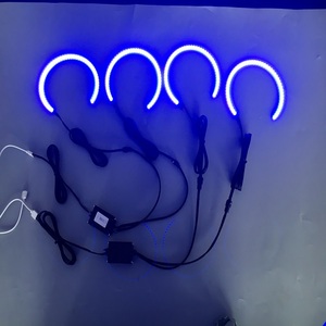 Super bright 12v led <span class=keywords><strong>multi</strong></span> <span class=keywords><strong>color</strong></span> <span class=keywords><strong>rgb</strong></span> headlight <span class=keywords><strong>halo</strong></span> ring 4pcs angel eyes - Product Image 2