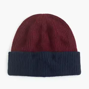 Men Beanie 100% Good Cashmere HIgh Quality Color Block High Quality Men's Knitted Beanie